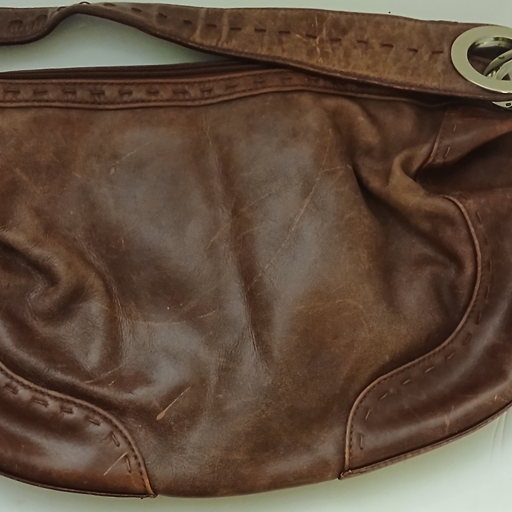Brown Leather Hobo Bag